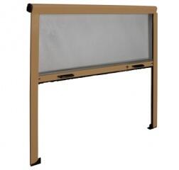 MOSQUITERA ENROLLABLE ALUMINIO NOGAL 120X140CM - 1