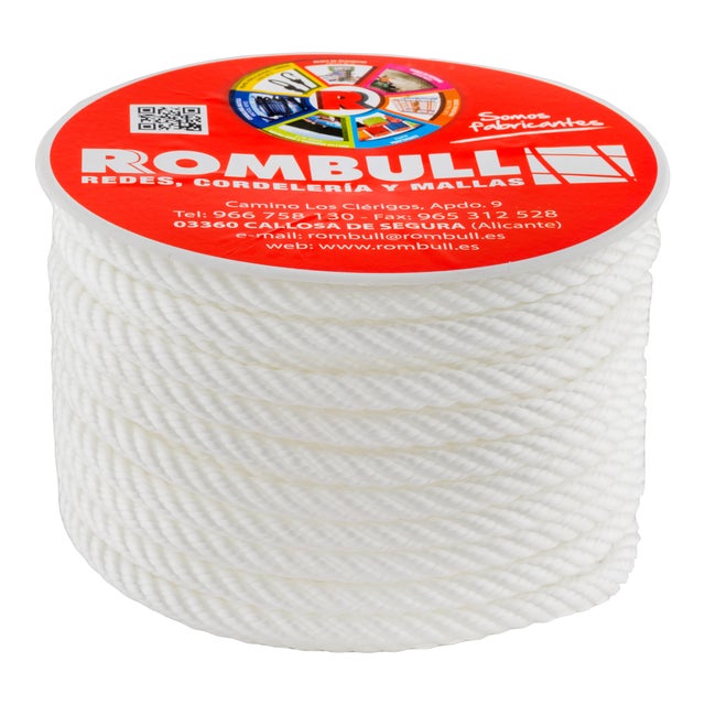 CUERDA POLIPROPILENO CABLEADA  8MM. 29M BLANCA ROMBULL