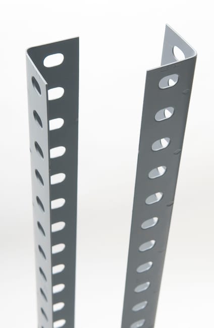 ANGULO RANURADO METAL GRIS 35 X 35 CM 3 METROS - 1