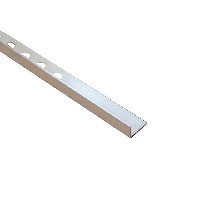 PERFIL ESQUINA ALUMINIO 12X2600 MM PLATA BRILLO