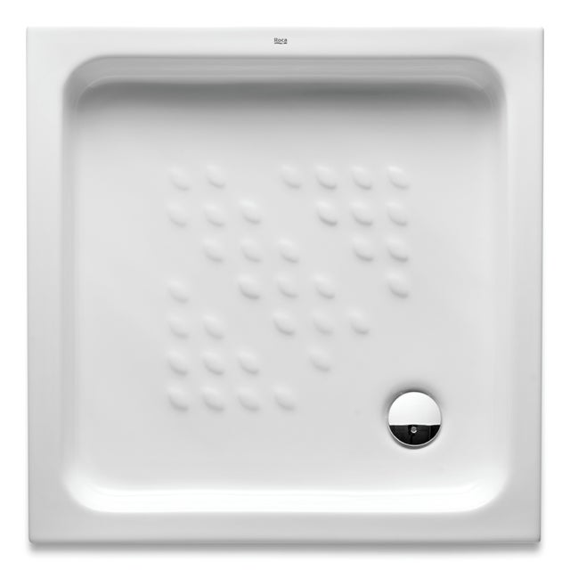 PLATO DE DUCHA CERAMICO CUADRADO  ROCA BLANCO 70X70CM