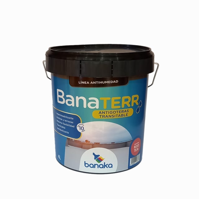 IMPERMEABILIZANTE ANTIGOTERAS BANATERR 4L BLANCO