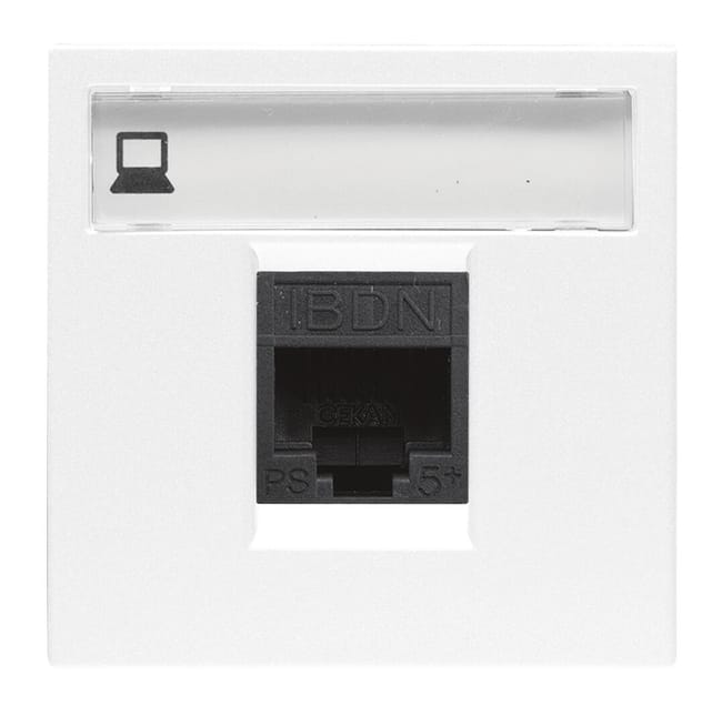 TOMA RED RJ45 CON TAPA SERIE ZENIT BLANCO - 1