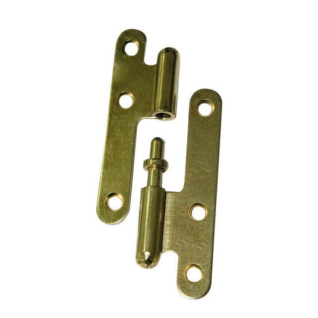 PERNIO BISAGRA DE PUERTA 8 CM PALA REDONDA IZQUIERDA LATONADO