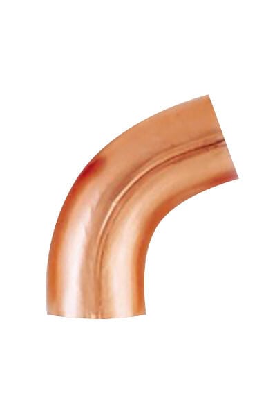 CODO EVACUACIÓN PLUVIALES METÁLICO ENGATILLADO COBRE Ø80MM - 1