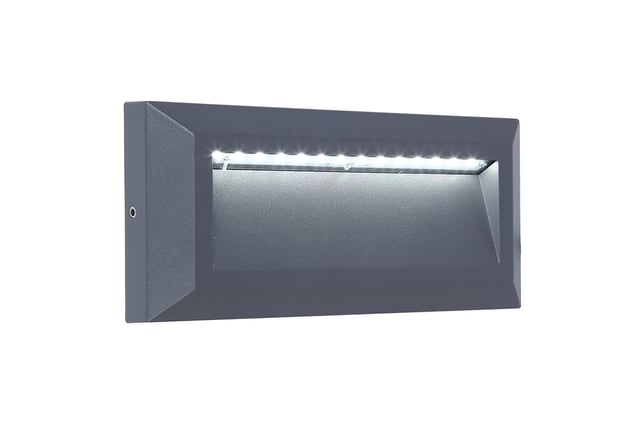 BALIZA PARED HORIZONTAL 10.5W GRIS IP54 LUZ BLANCA