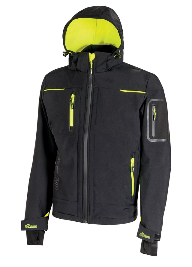 CHAQUETA SOFT SHELL NEGRO TALLA XXL UPOWER FU187BC SPACE