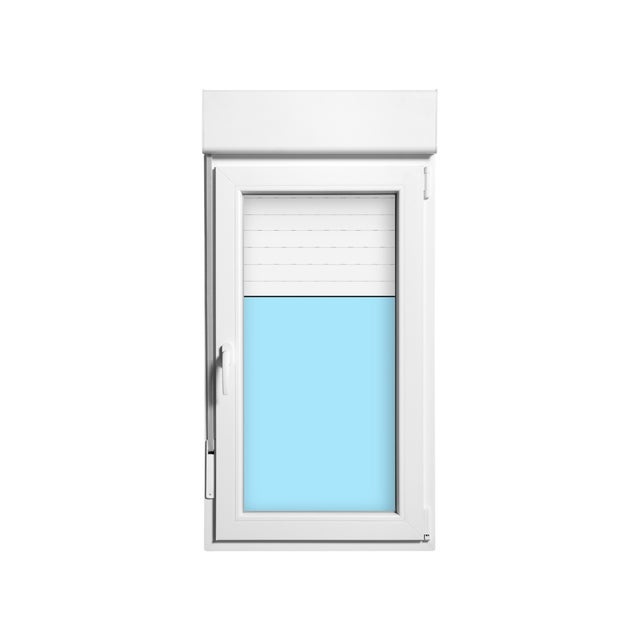 VENTANA PVC OSCILOBATIENTE CON PERSIANA BLANCA 70X138CM