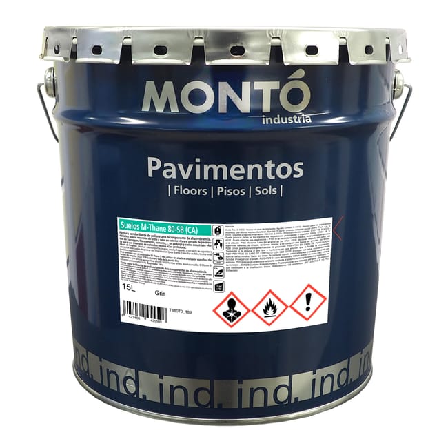 PINTURA SUELOS POLIURETANO + CATALIZADOR 20L GRIS - 1