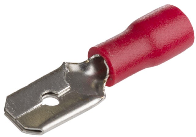 50 UD TERMINAL FASTON MACHO ROJO 1.5 MM