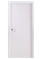 PUERTA INTERIOR EN BLOCK LISA LACADA BLANCA 80,5 CM ALTO 211 CM DERECHA - 1