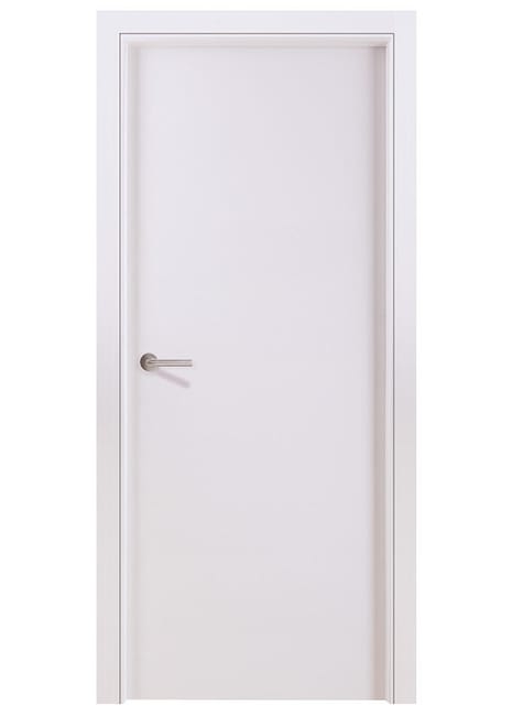 PUERTA INTERIOR EN BLOCK LISA LACADA BLANCA 80,5 CM ALTO 211 CM DERECHA - 1