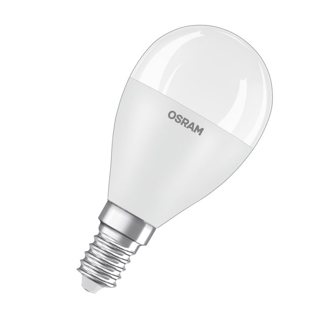 BOMBILLA LED ESFERICA E14 806LM 6,5W LUZ FRIA OSRAM