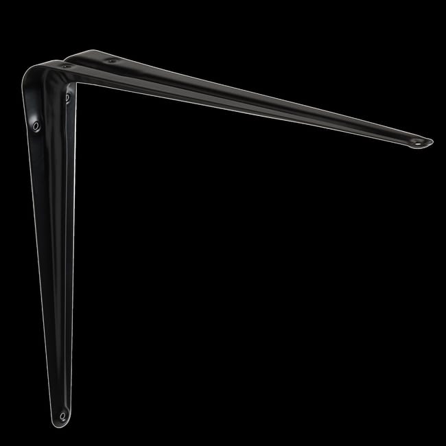 ESCUADRA PALOMILLA CON NERVIO NEGRA 250 X 300  MM - 1