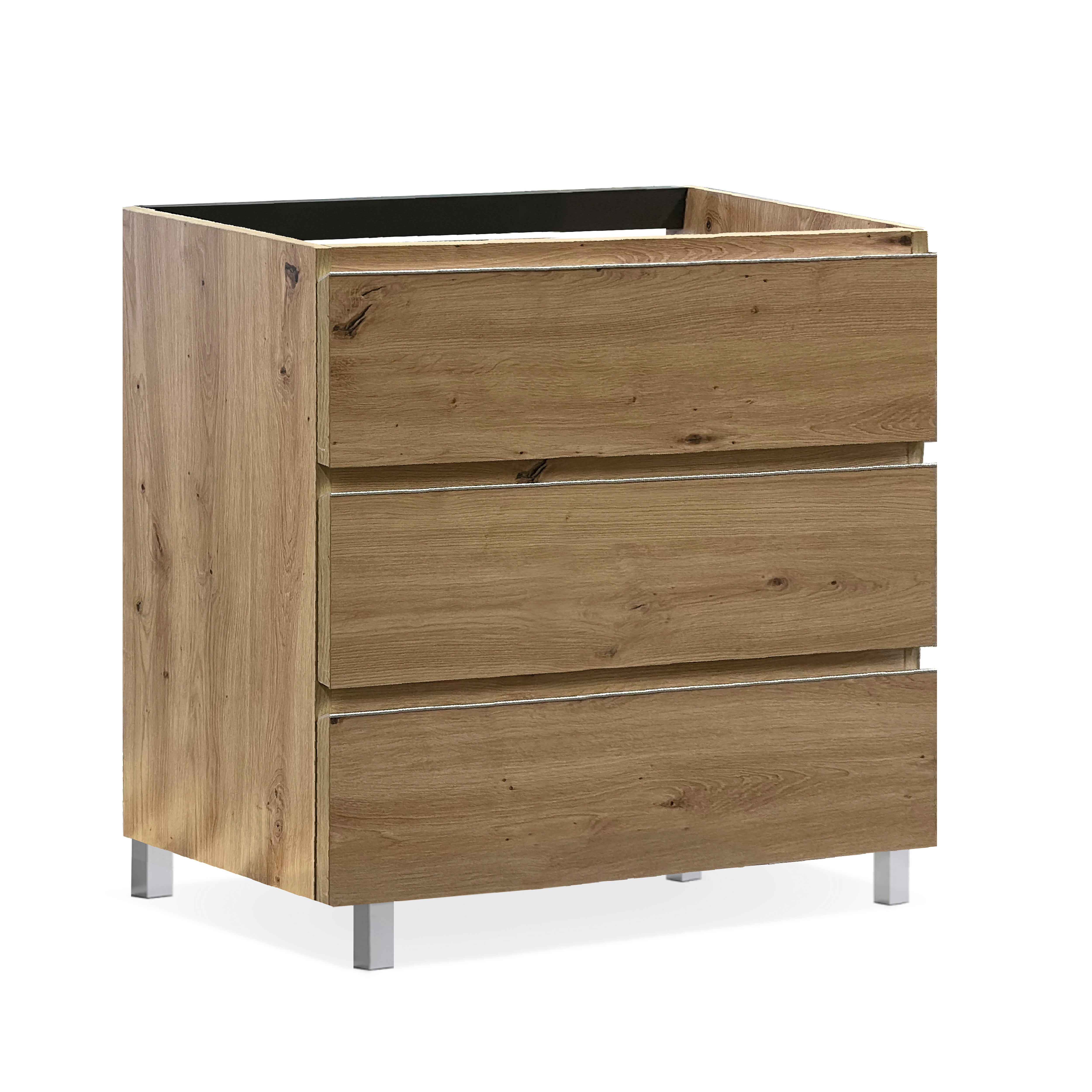 MUEBLE DE BAÑO MODULAR ATLANTIS MIEL 3 CAJONES 80X45CM - 2