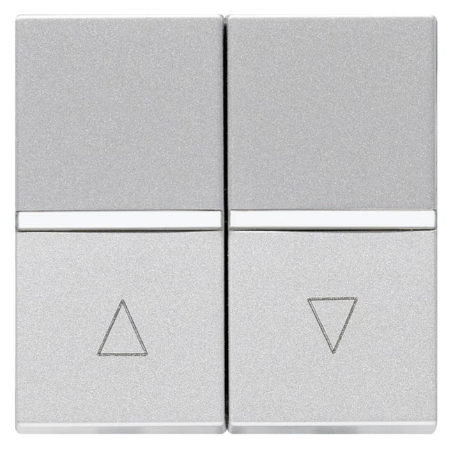 INTERRUPTOR PERSIANA 2 MODULOS SERIE ZENIT PLATA - 1