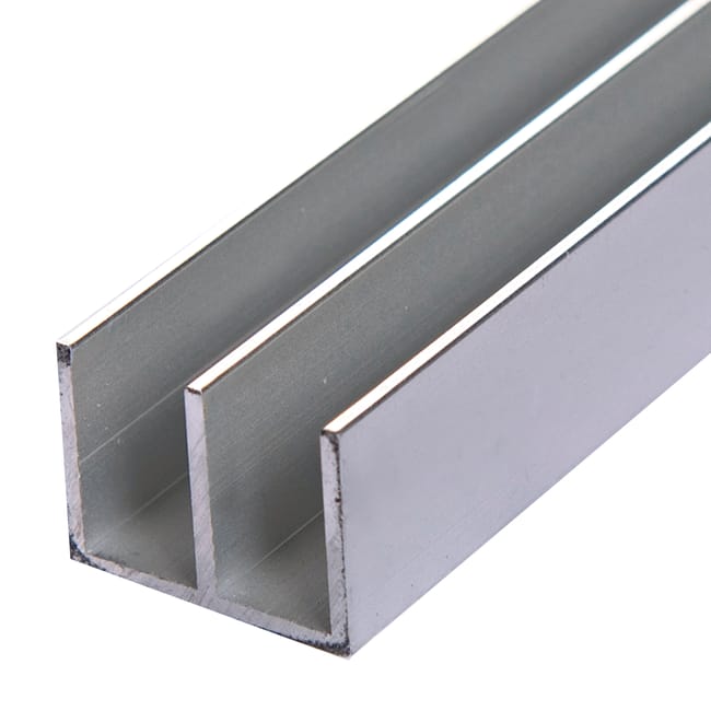 PERFIL DOBLE U ALUMINIO ANODIZADO 16X12X1MM 2,6M - 1