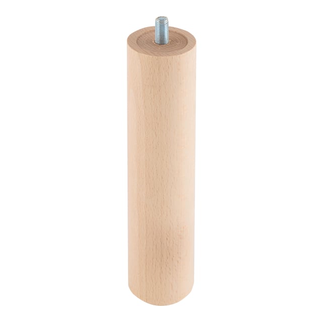 PATA MUEBLE MADERA REDONDA 250MM 50MM HAYA. 