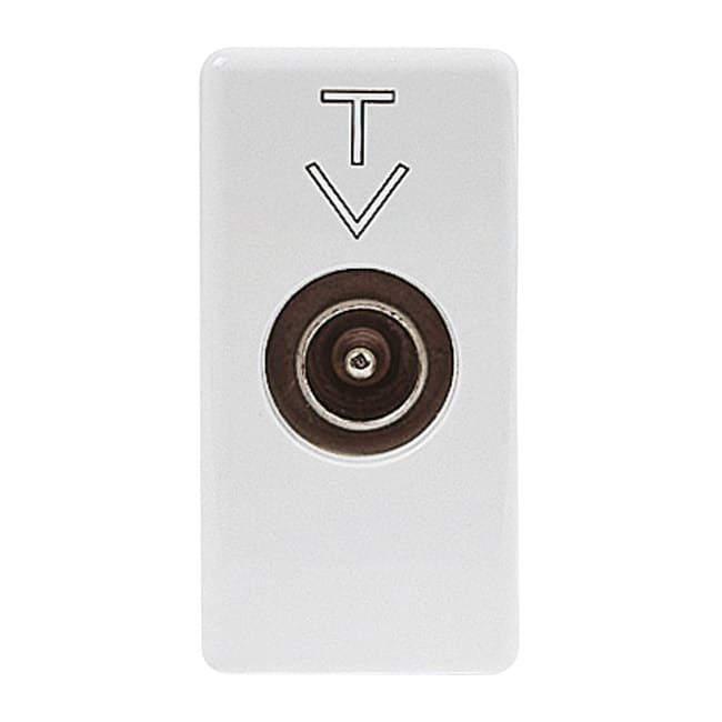 TOMA TV ESTRECHA SERIE SYSTEM BLANCO - 1