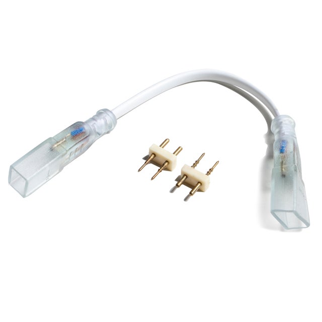 CONECTOR CON CABLE 2 VIAS TIRA LED CORTE 1M 230V IP65