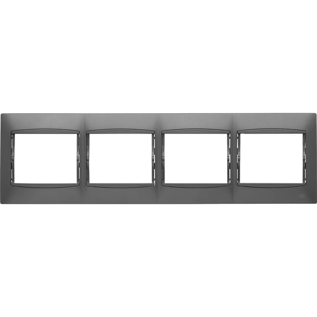 MARCO CUADRUPLE SERIE CORAL GRIS - 1