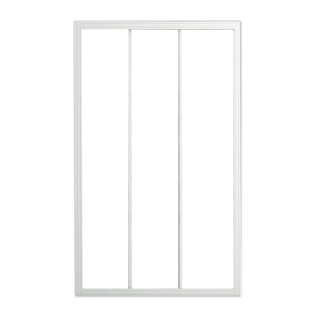 MAMPARA DE DUCHA 3 PUERTAS FRONTAL CORREDERA SIENA 100CM BLANCO