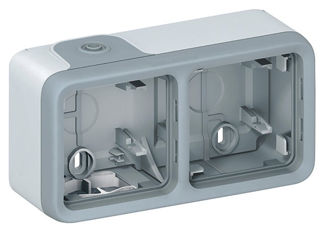 CAJA DOBLE SUPERFICIE SERIE PLEXO COMPONIBLE IP55