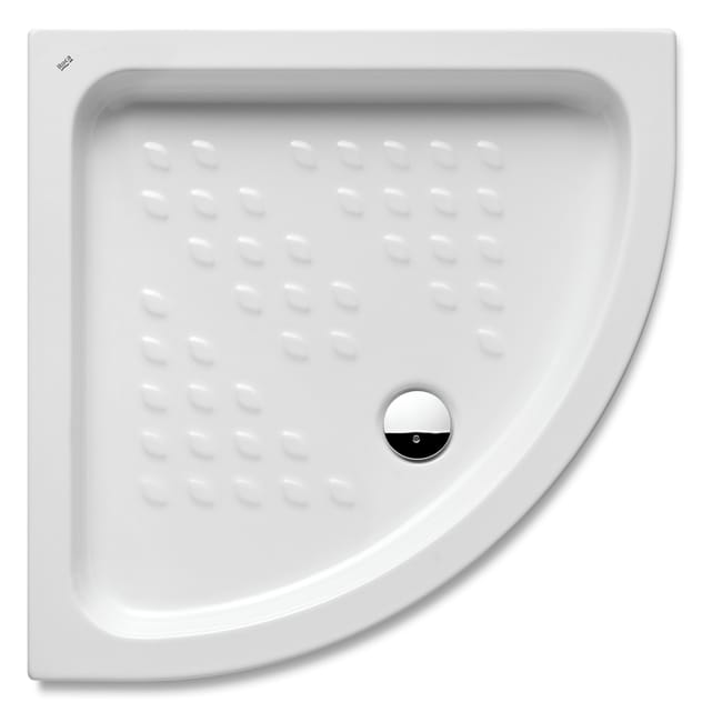 PLATO DE DUCHA CERAMICO 1/4 CIRCULO  ROCA BLANCO 90X90CM - 1