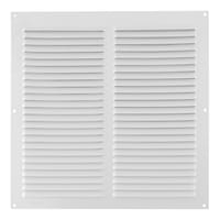 REJILLA DE VENTILACION CON MOSQUITERA SOBREPONER ALUMINIO BLANCO 30 X 30 CM. ESPESOR 0.8  MM - 1