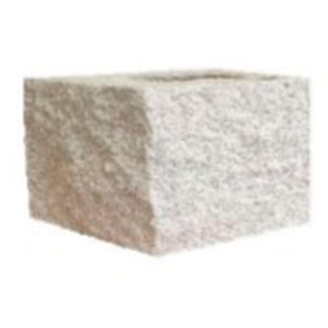 BLOQUE DE HORMIGÓN SPLIT MEDIO 2 CARAS BLANCO 39X19X19 CM