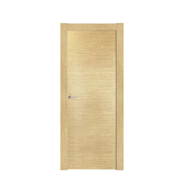 PUERTA ABATIBLE EN BLOCK BARNIZADA 62,5CM HOJA DE PUERTA DERECHA