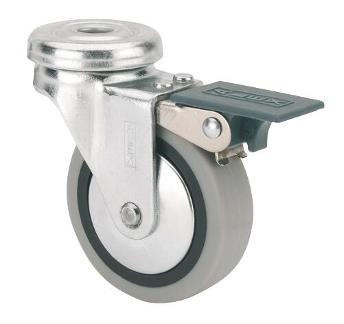 RUEDA SOPORTE 40MM GOMA. HASTA 17KG. LLANTA ACERO