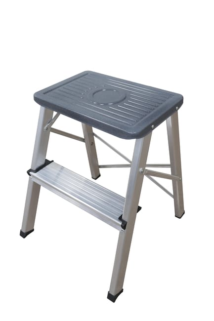 TABURETE DE ALUMINIO 2 PELDAÑOS - 1