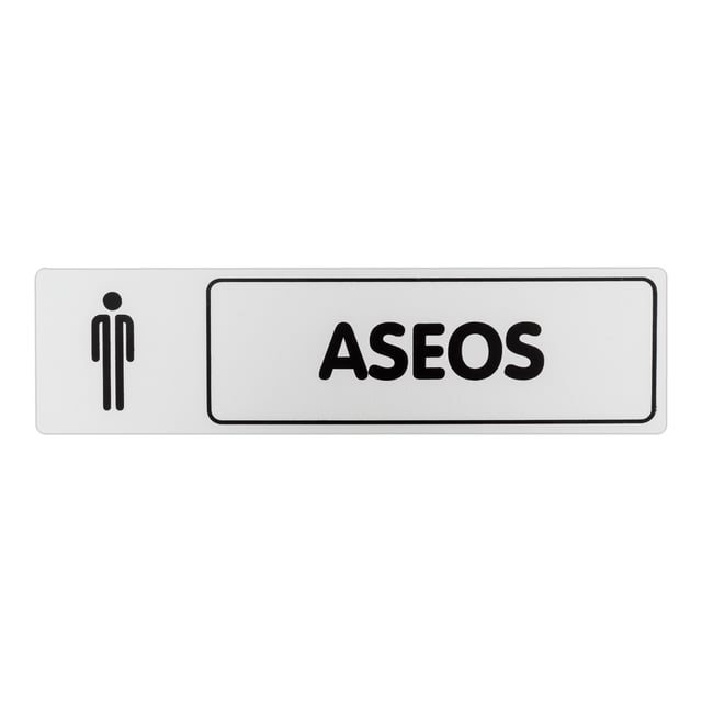 SEÑAL PLACA INFORMATIVA ASEO MASCULINO 1UD