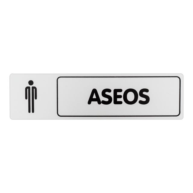SEÑAL PLACA INFORMATIVA ASEO MASCULINO 1UD