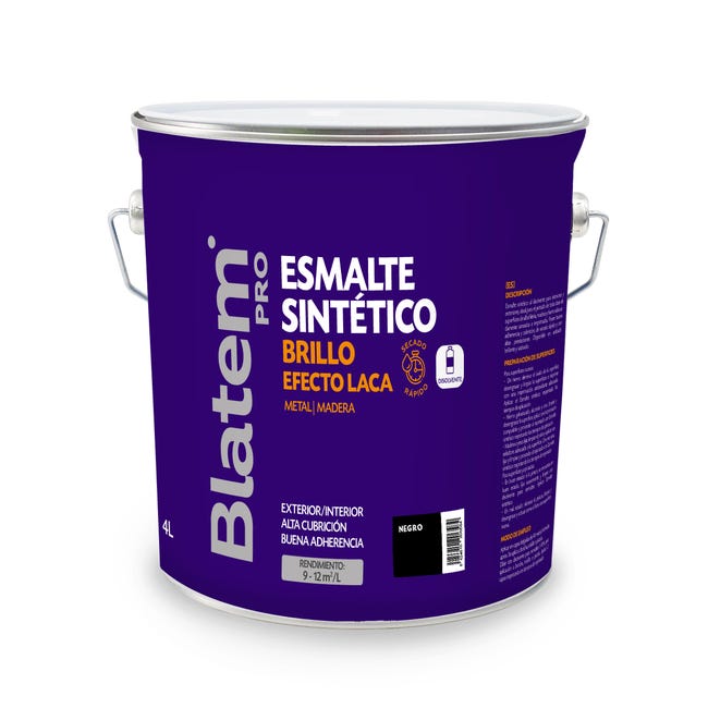 ESMALTE SINTETICO BRILLANTE 4L NEGRO - 1