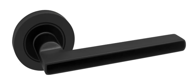 JUEGO DE MANILLA ROSETAS ALUMINIO NEGRO MODELO OMSK - 1