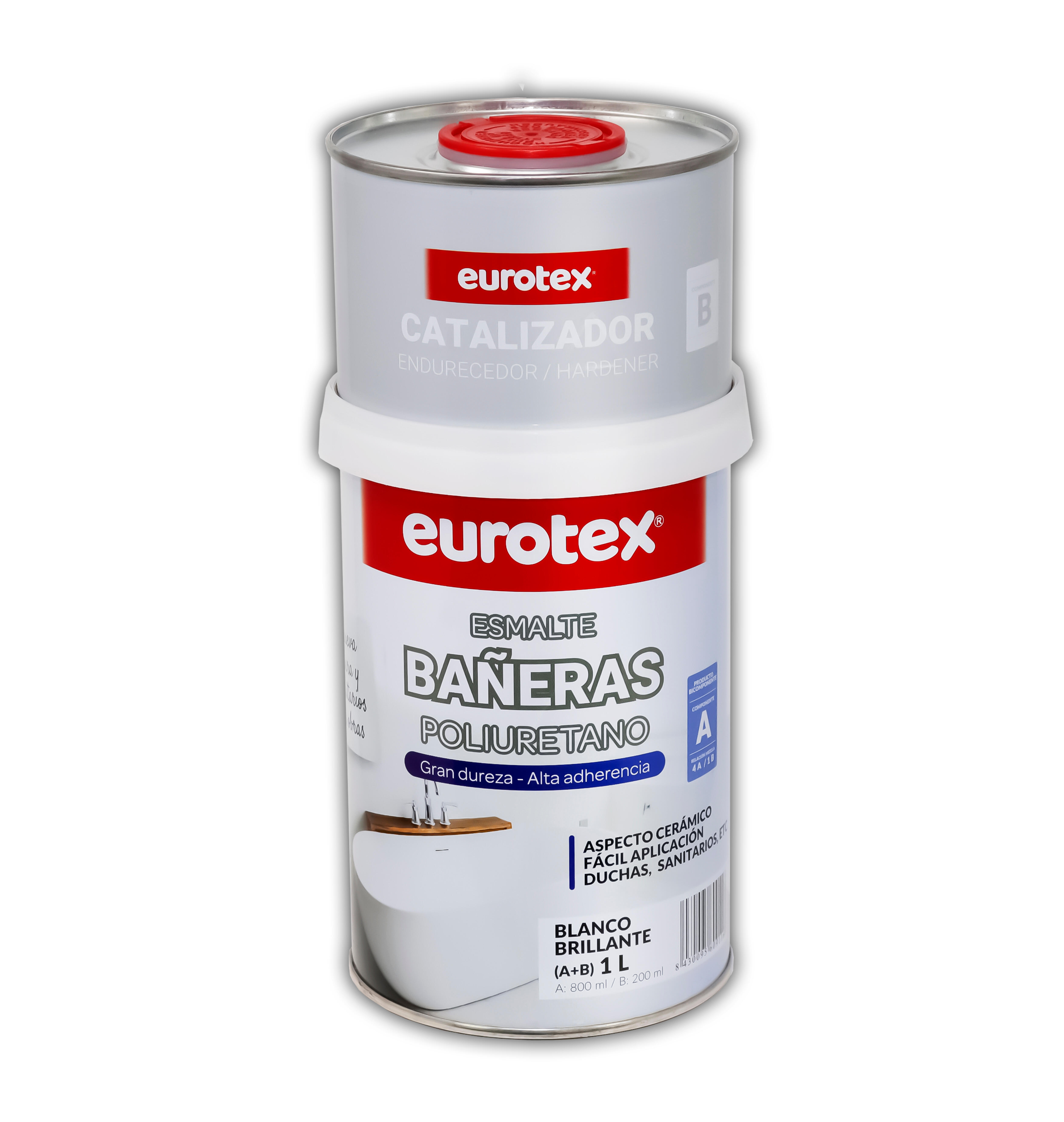 ESMALTE PARA BAÑERA + CATALIZADOR 800ML BLANCO - 2