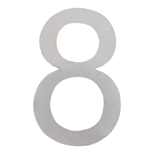 SEÑAL NÚMERO ACERO INOXIDABLE 1UD