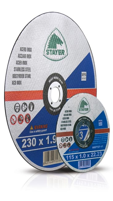 DISCO AMOLADORA CORTE FINO METAL INOX 230MM STAYER - 1
