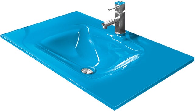 ENCIMERA  LAVABO DE CRISTAL NILO 60 CM COBALTO