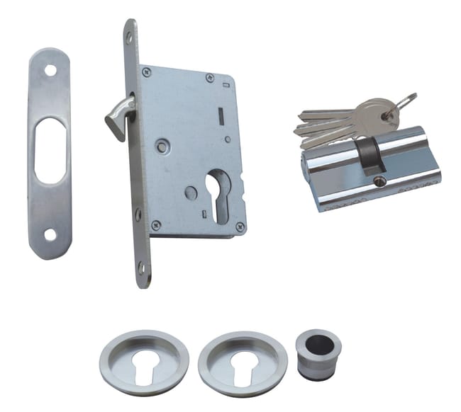 JUEGO TIRADOR PUERTA CORREDERA NIQUEL 20MM - 1