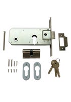 CERRADURA EMBUTIR PARA PUERTA ABATIBLE 70MM NIQUEL - 1