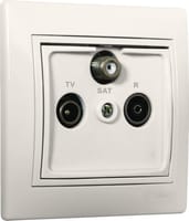 TOMA TV-RADIO-SAT SERIE EUROPA BLANCO - 1