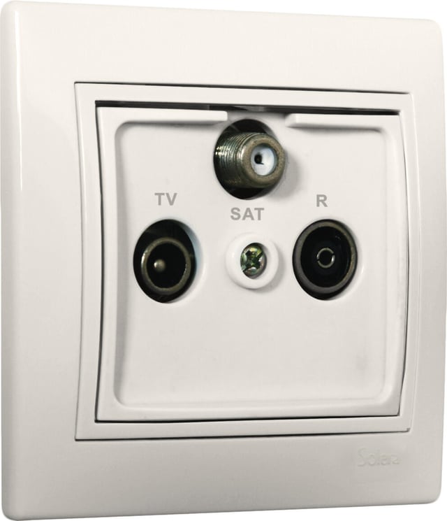 TOMA TV-RADIO-SAT SERIE EUROPA BLANCO