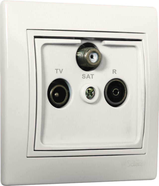 TOMA TV-RADIO-SAT SERIE EUROPA BLANCO