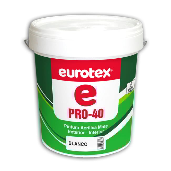 PINTURA PLASTICA BLANCA MATE 5KG PRO-40 - 1
