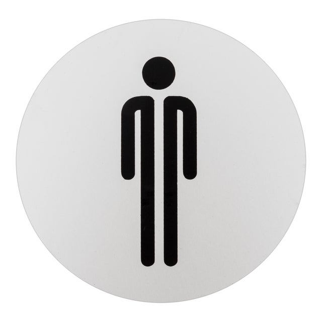 SEÑAL PLACA ALUMINIO ASEO MASCULINO 1UD