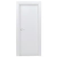 PUERTA INTERIOR EN BLOCK MELAMINA BLANCA LISA 72,5 CM DERECHA - 1