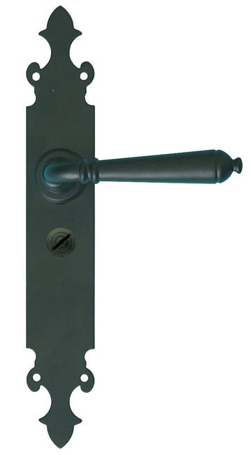 JUEGO DE MANILLA PLACA CON MULETILLA 47  MM FORJA NEGRA R 201 - 1